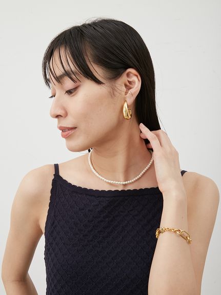 セットアップ対応】クロシェアンサンブルキャミニットトップス
