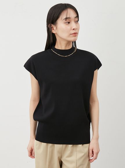 ミラオーウェン今期完売ハイネックブラウジングニットプルオーバーブラウン Mila Owen ニット セーター 「UV加工」「ウォッシャブル