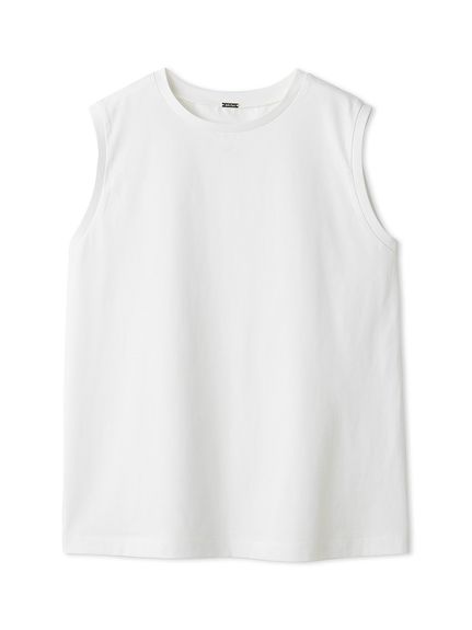 ウォッシャブル】クロシェニットキャミ×ノースリトップス(ニット