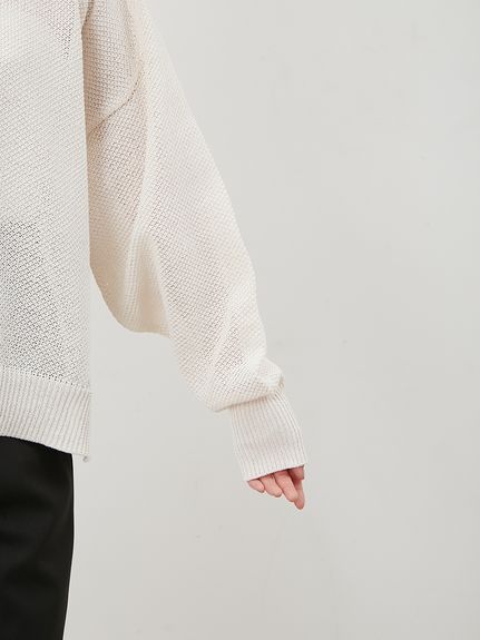 ウォッシャブル】メッシュライクニット(ニット)｜トップス｜Mila