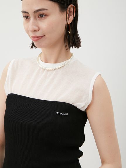 Mila Owen シアーニット アンサンブル ベージュ Mila Owen（ミラオーウェン）の「アンサンブルシアーニット