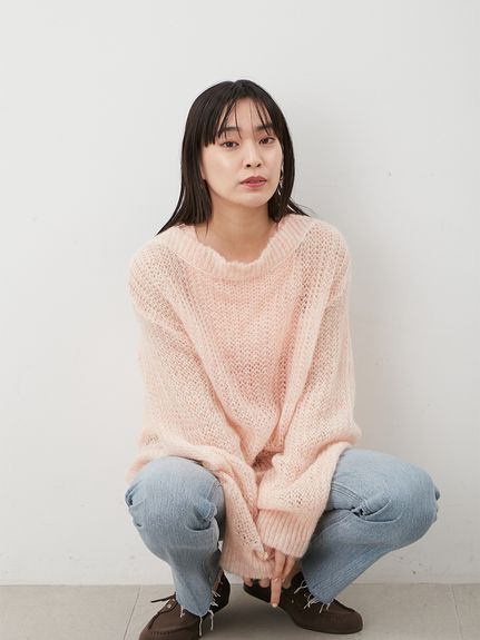 タンクSETローゲージモヘアルーズプルオーバー(ニット)｜トップス