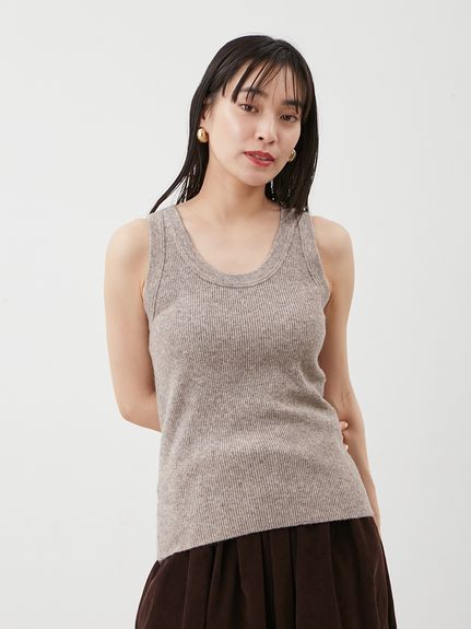 2wayアメスリウォームリブニットタンク(タンクトップ)｜トップス