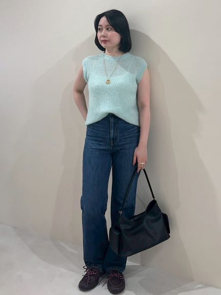 クルーネックノースリニットトップス(ニット)｜トップス｜Mila