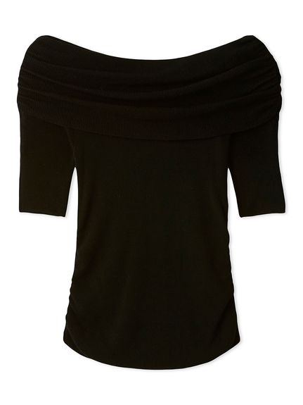 ドレープデザインオフショルニットトップス(ニット)｜トップス｜Mila