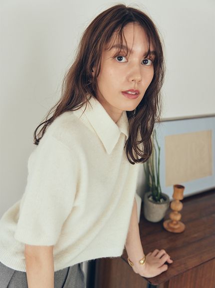 23awDRIES VAN NOTEN ブラウン クロップドニット M 23awDRIES VAN NOTEN ブラウン クロップドニット M