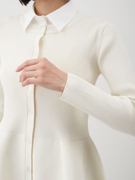 2way襟付きペプラムニットトップス(ニット)｜トップス｜Mila Owen