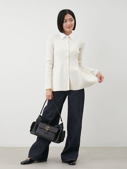 2way襟付きペプラムニットトップス(ニット)｜トップス｜Mila