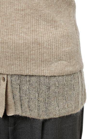 mila owen 【セットアイテム】ポロ襟ワイドリブベアSETモヘアニット ミラ オーウェン Mila Owen 【セットアイテム】ポロ襟ワイドリブ