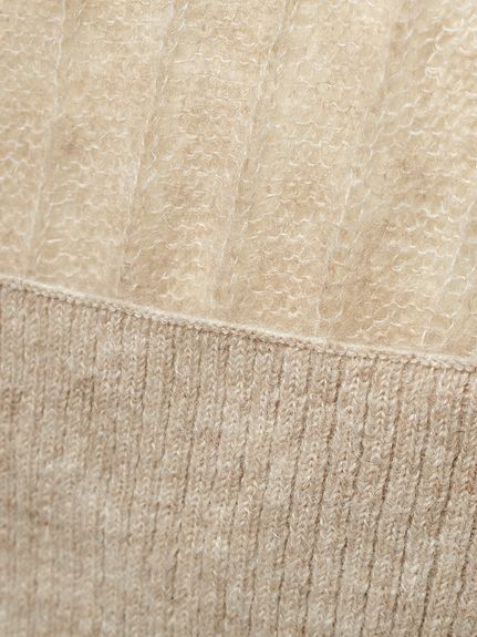 セットアイテム】ポロ襟ワイドリブベアSETモヘアニット(ニット