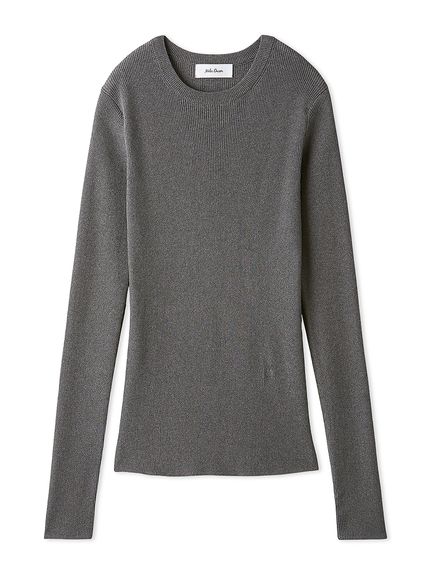 シアーラメクルーネックニットプルオーバー(ニット)｜トップス｜Mila