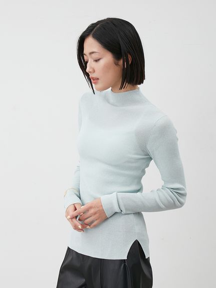 シアーラメハイネックニットプルオーバー(ニット)｜トップス｜Mila