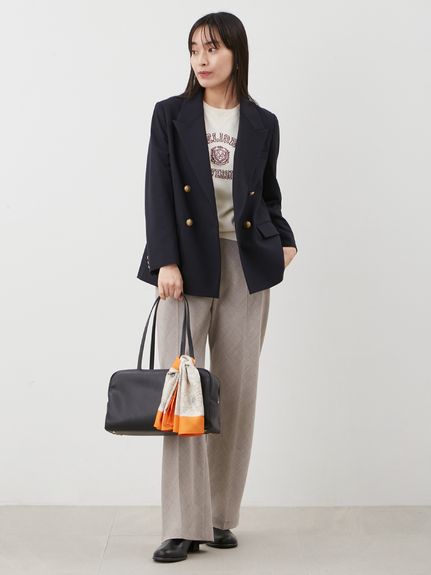 カシミア混ハイケージカレッジモチーフニット(ニット)｜トップス｜Mila