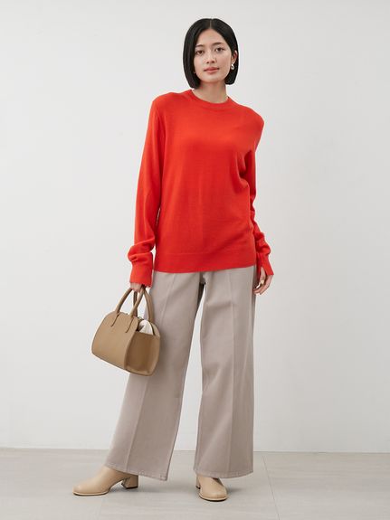 Mila Owen◆ニット・セーター(厚手)/1/ウール/RED/09WNT245323 ハイネックブラウジングシアーニット（ニット/セーター）｜Mila