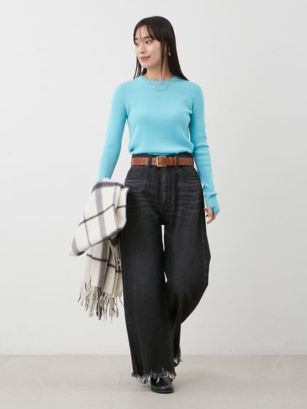 AURALEE クルーネックリブウールプルオーバー ウールテクノリブ クルーネックプルオーバー｜トゥモローランド 公式通販