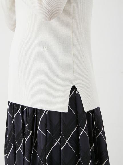 タートルネックリブニットプルオーバー(ニット)｜トップス｜Mila Owen