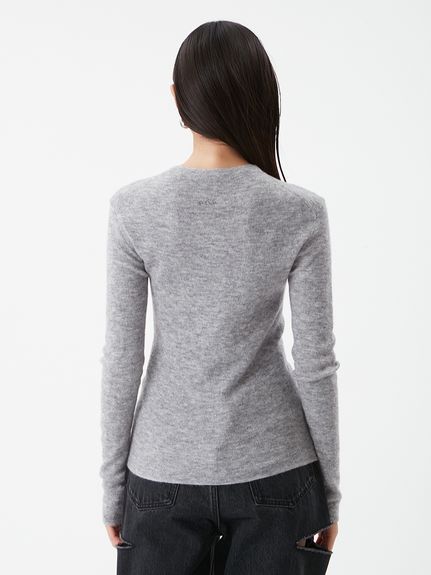 モヘヤ混ラメリブニットプルオーバー(ニット)｜トップス｜Mila Owen