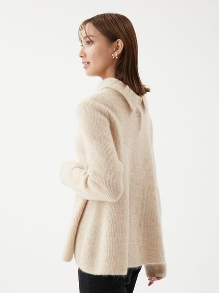 4WAYモヘヤラメペプラムニットプルオーバー(ニット)｜トップス｜Mila