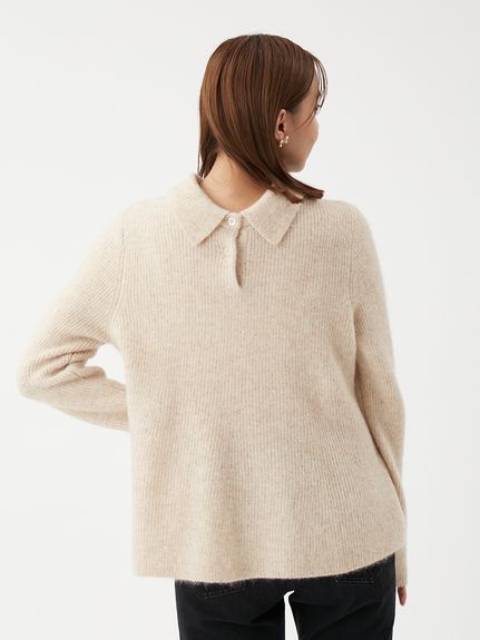 【新品】Mila Owen 4WAYモヘヤラメペプラムニットプルオーバー 4WAYモヘヤラメペプラムニットプルオーバー（ポロシャツ）｜Mila Owen