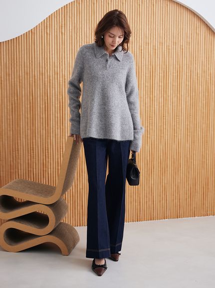 【Mila Owen】4wayモヘヤラメペプラムニット 4WAYモヘヤラメペプラムニットプルオーバー(ニット)｜トップス｜Mila