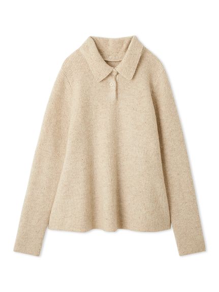 新品ミラオーウェンMila owen衿付きペプラムニットプルオーバー(1) Mila Owen（ミラオーウェン）の「衿付きペプラムニットプルオーバー