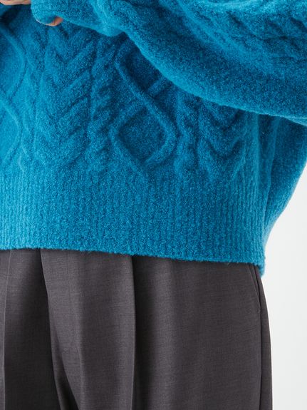 アランブークレーハーフジップニットプルオーバー(ニット)｜トップス