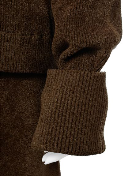 セットアップ対応】モールヤーンタートルニットプルオーバー(ニット