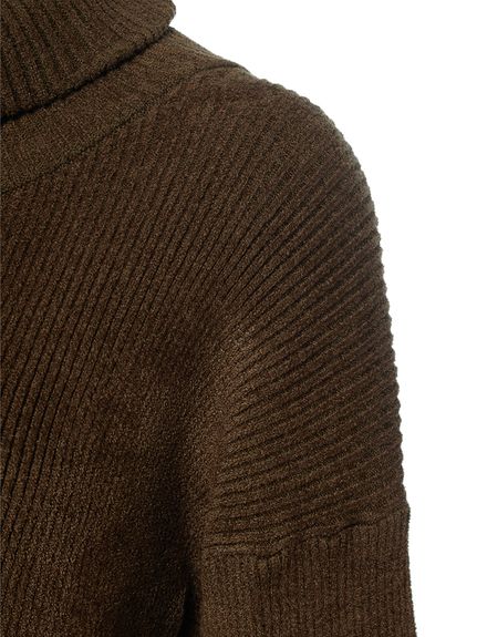 セットアップ対応】モールヤーンタートルニットプルオーバー(ニット