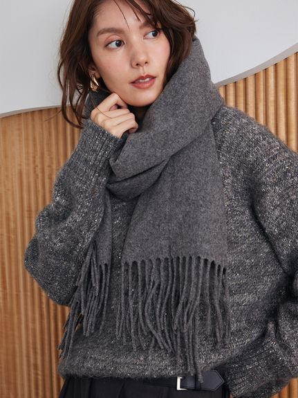 スパンコールVネックシャギーニット(ニット)｜トップス｜Mila Owen