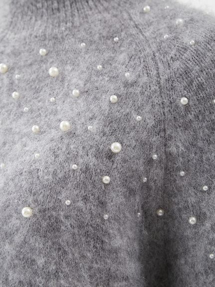 フォルムスリーブパールデザインニット(ニット)｜トップス｜Mila Owen