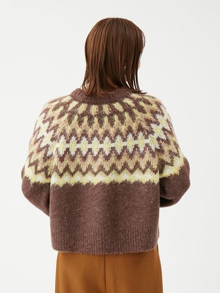 アルパカシャギーノルディックラメニット(ニット)｜トップス｜Mila