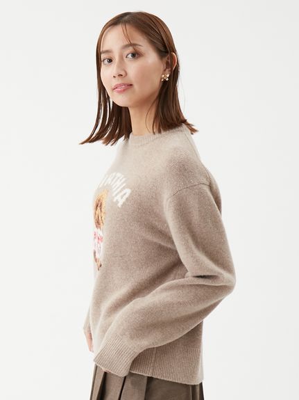 トイプードルクルーネックジャガードニット(ニット)｜トップス｜Mila