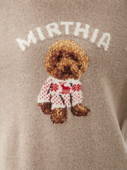 トイプードルクルーネックジャガードニット(ニット)｜トップス｜Mila