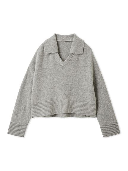 23AW 完売品✨マイラン ウールカシミヤ ニット フレアトップ Pearl 23AW 完売品✨マイラン ウールカシミヤ ニット フレアトップ Pearl