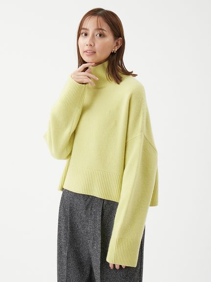 【美品】バトナー　23AW タートルネックニット　セーター　ウール　イエロー ウールカシミヤタートルネックニット(ニット)｜トップス｜Mila Owen