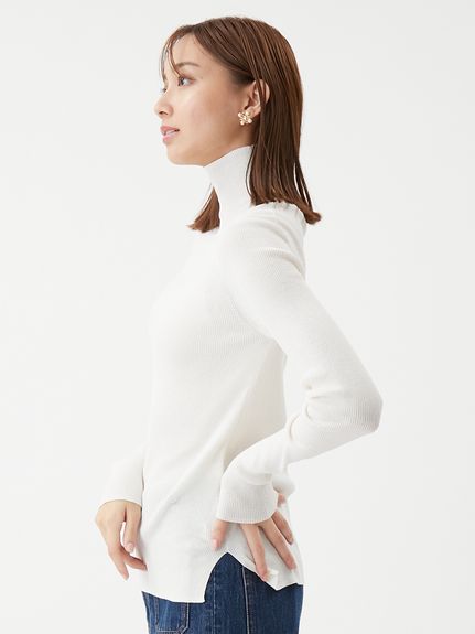 シアーラメタートルネックリブニット(ニット)｜トップス｜Mila Owen