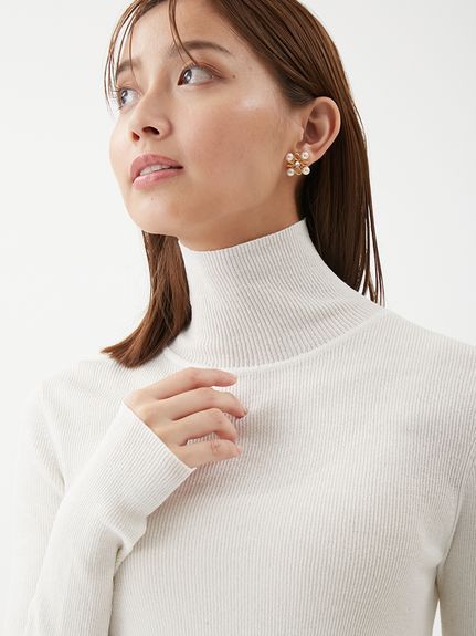 シアーラメタートルネックリブニット(ニット)｜トップス｜Mila Owen