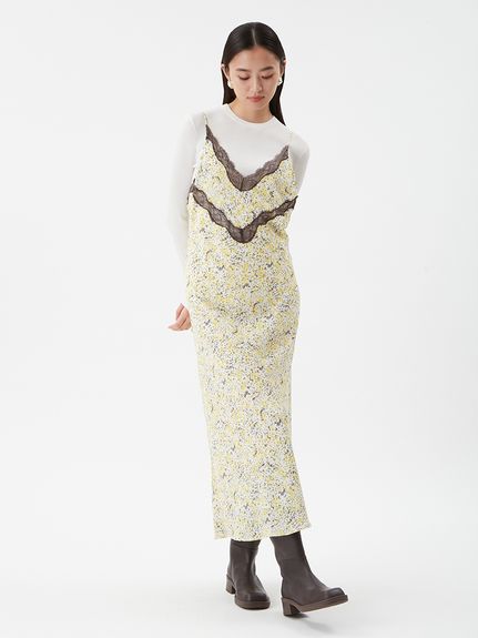 シアーラメクルーネックリブニット(ニット)｜トップス｜Mila Owen