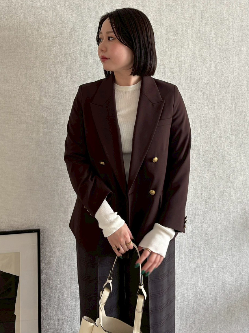 シアーラメクルーネックリブニット(ニット)｜トップス｜Mila Owen