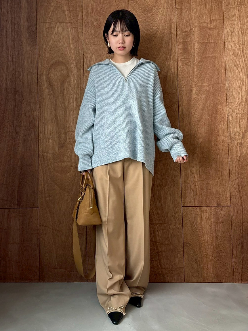 オフィシャルサイト・MASH STORE限定】衿付スキッパーニットプル