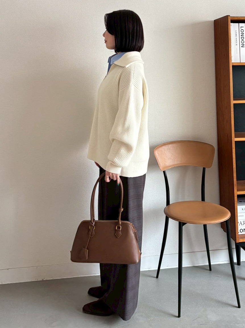 SORAMI BASE様HERMES　スキッパー　ニット スキッパーニットPO / brown | AMIE