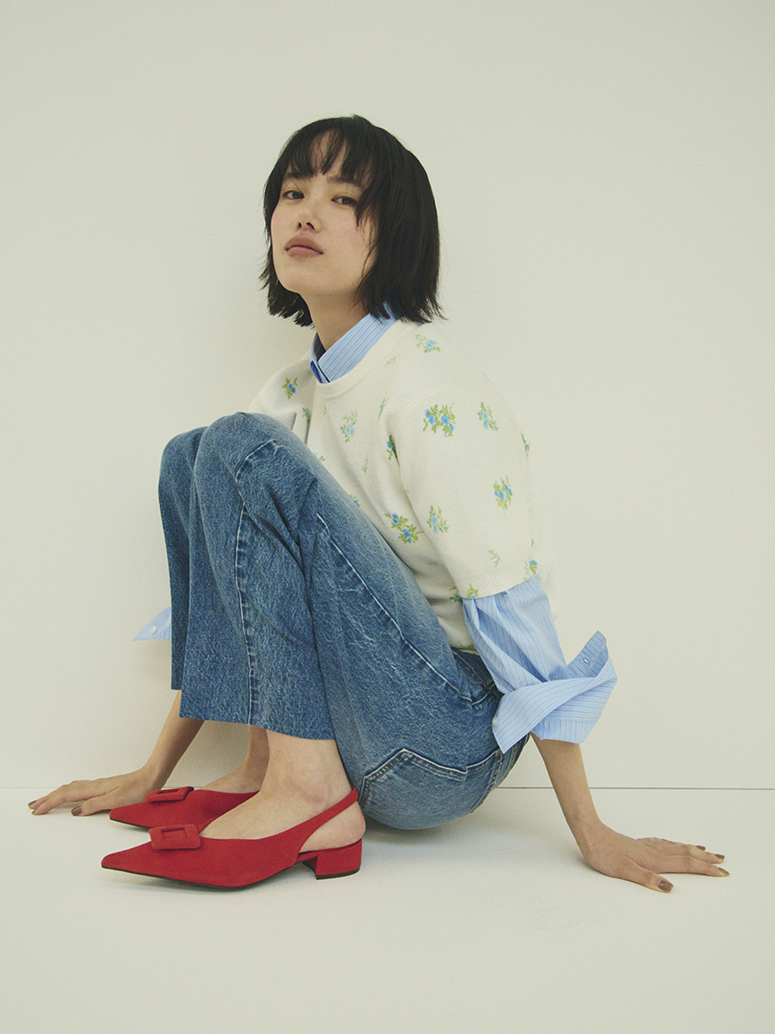 フラワープリントアンサンブルプルオーバー(ニット)｜トップス｜Mila