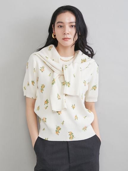 millebonheur 花柄トップス FLORAL CROCHET KNIT JUMPER - Multicolored | ZARA United States