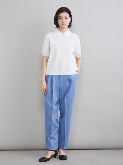 WEB限定カラー】2WAY衿取り外しポロニットプルオーバー(ニット