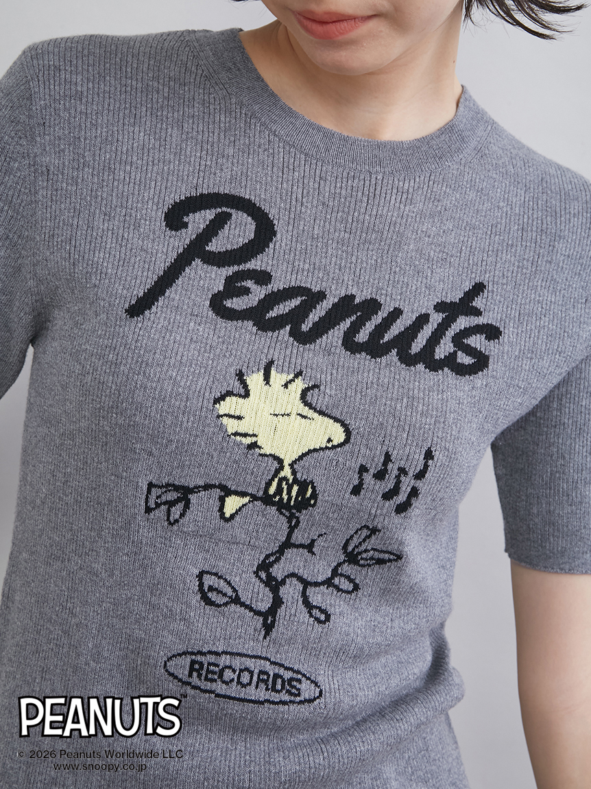 PEANUTS RECORDS】ウッドストックジャガードリブニット(ニット
