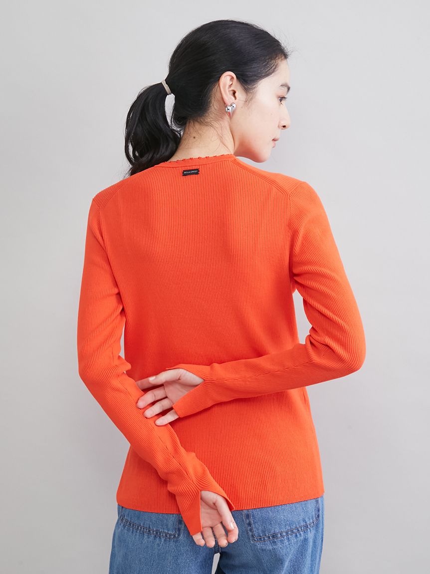 刺繍スカラヘンリーネックニット(ニット)｜トップス｜Mila Owen（ミラ