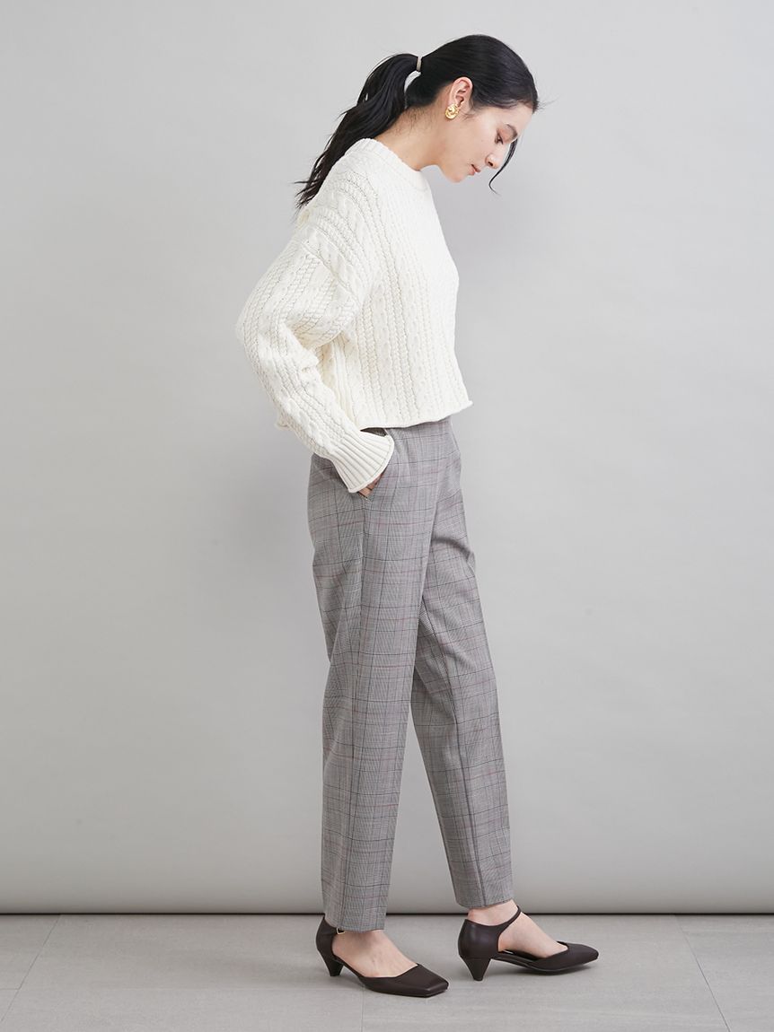ショートヘムケーブルニット(ニット)｜トップス｜Mila Owen（ミラ
