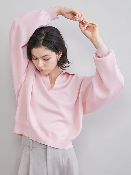 WEB＆一部限定カラー】シアーポロニット(ニット)｜トップス｜Mila Owen