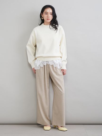 レースヘムレイヤードニット(ニット)｜トップス｜Mila Owen（ミラ