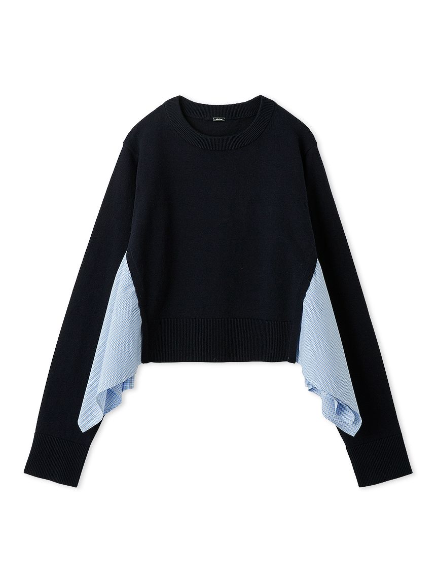 カシミヤコットンストライプドッキングニット(ニット)｜トップス｜Mila